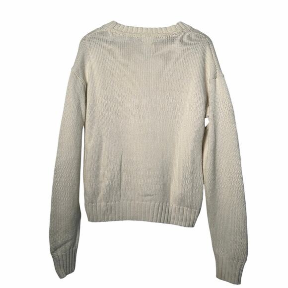 Gap Cardigan Sweater Womens XS Cream Cable Knit Button Up Cottagecore Academia - Picture 2 of 4